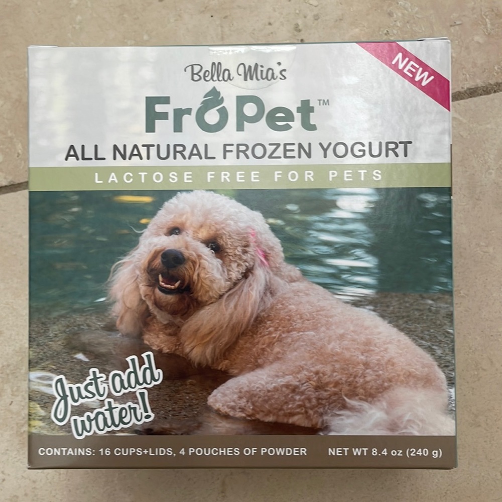 DAIRY-FREE FROZEN YOGURT FOR PETS! Make-at-home kit. JUST ADD WATER!